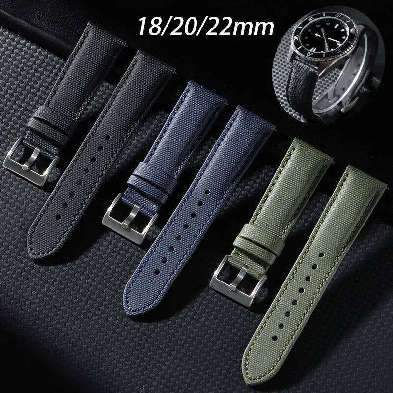 18mm 20mm 22mm Nylon Sailcloth Band Omega for Seiko Leather Strap Quick Release Waterproof Bracelet Watch Accessories H260304-image-1096266132