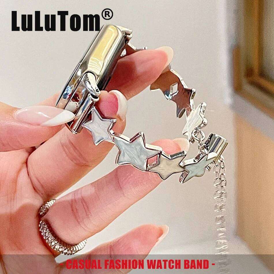 Strap Mi Band 10 8 Watchband For Miband 8Pro 9 Pro Fashion INS Chic Star Shape Bracelet Women Metal Wristband H260304-image-1096265688