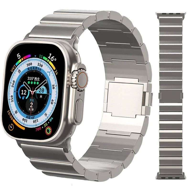 Titanium Strap for Watch Ultra 1 49mm 45mm 44mm 38mm 40 41mm Magnetic Buckle Series 9 8 7 6 SE 5 4 3 2 Correa Bracelet H260304-image-1096265670