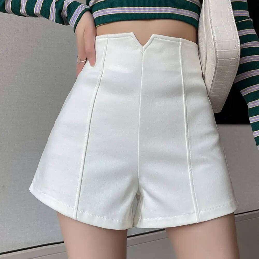 Slim Fit A-line Y2K Chic Solid Color Suit Hot Shorts Pant Trousers High Waist Women's Summer Short Pants Office XJ260305-image-1096303795
