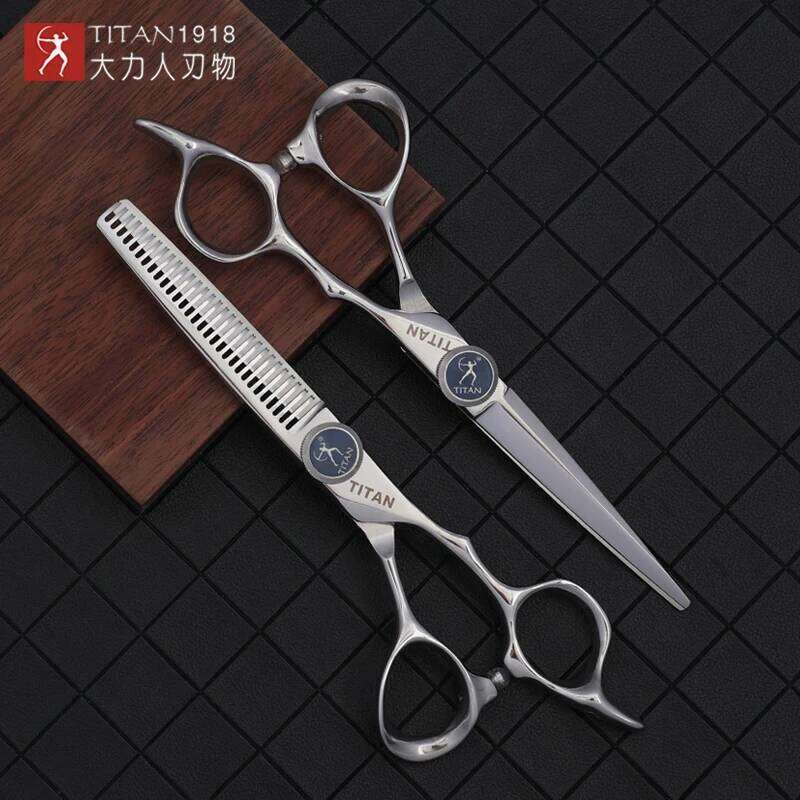 Titan Professional 6 inch 6.5 Thinning Cutting Barber Hair Shears Scissor Hairdressing Scissors H260304-image-1096263900