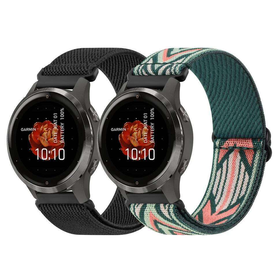 18mm Elastic Nylon Band For Garmin Venu 3S 2s/active 4S/ move 3S/Forerunner 265s 255s Strap Sport Bracelet Wristband H260304-image-1096265469