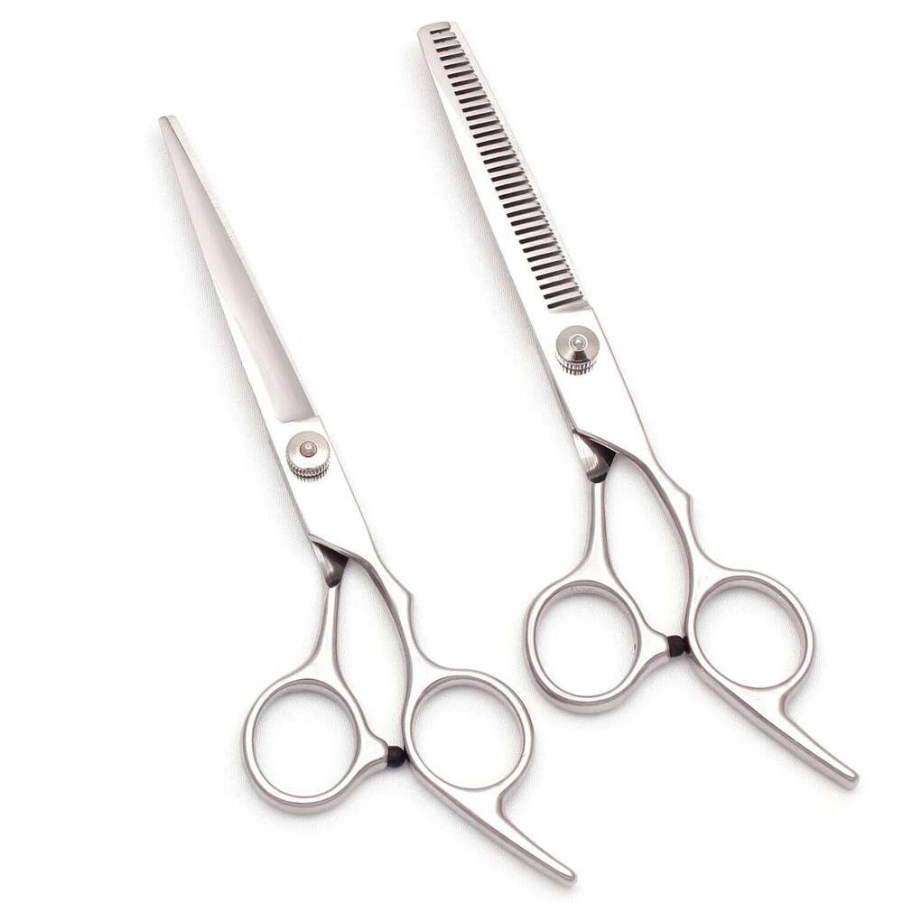 Hairdressing 6.5'' Japan Stainless Silver Hair Cutting Shears Haircut Set Salon Thinning Scissors C1001 H260304-image-1096263957
