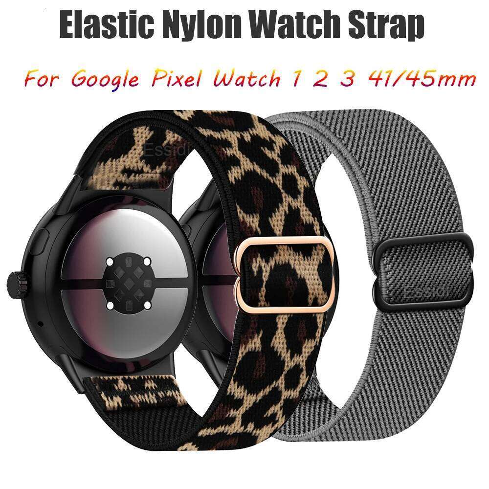 Sports Elastic Nylon Strap Compatible For Google Pixel Watch 1 2 3 4 41mm 45mm,Woven Bracelet Band Loop H260304-image-1096266037