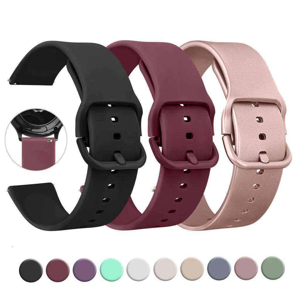 20mm/22mm Silicone band For GTS 4/3/2e/GTS2 Mini/GTR 42mm/47mm/GTR 4/3 Pro/2/2e Sport Bracelet Amazfit bip watch strap H260304-image-1096265992