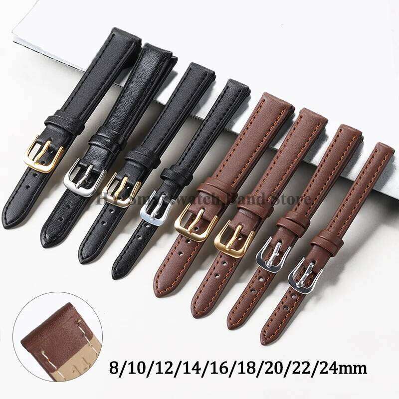 8mm 10mm 12mm 14/16mm 18mm 20mm 22mm 24mm PU Watch Strap for Men Women Soft Leather Wrist Band Universal Sport Bracelet H260304-image-1096265945