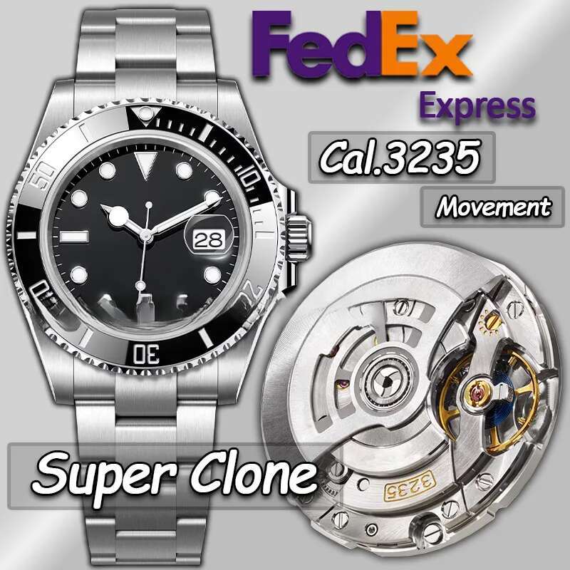 Mens Men Designer Watches Top Supre Quality Clean Factory Luxury Watch Automatic Cal.3235 Movement Ceramic Bezel Sapphire Luminous Diving 10ATM With