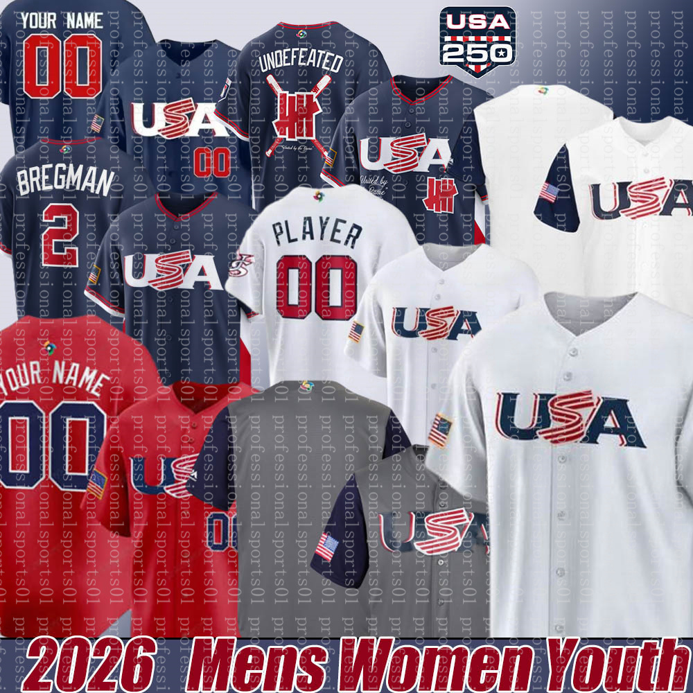 2026 WBC usa baseball jersey 2026 USA Team World Baseball Classic Jersey Aaron Judge Bobby Witt Jr. Pete Crow-Armstrong Harper Carroll Paul Skene-image-937603483