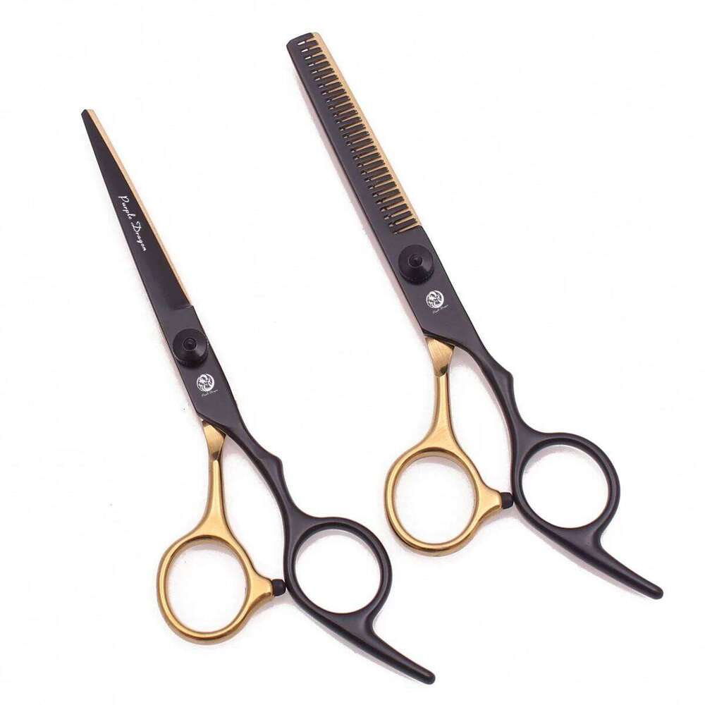 Purple Dragon 6" Japan Stainless Hair Cutting Thinning Shears Hairdressing Scissors Dropshipping Z1001 H260304-image-1096263601