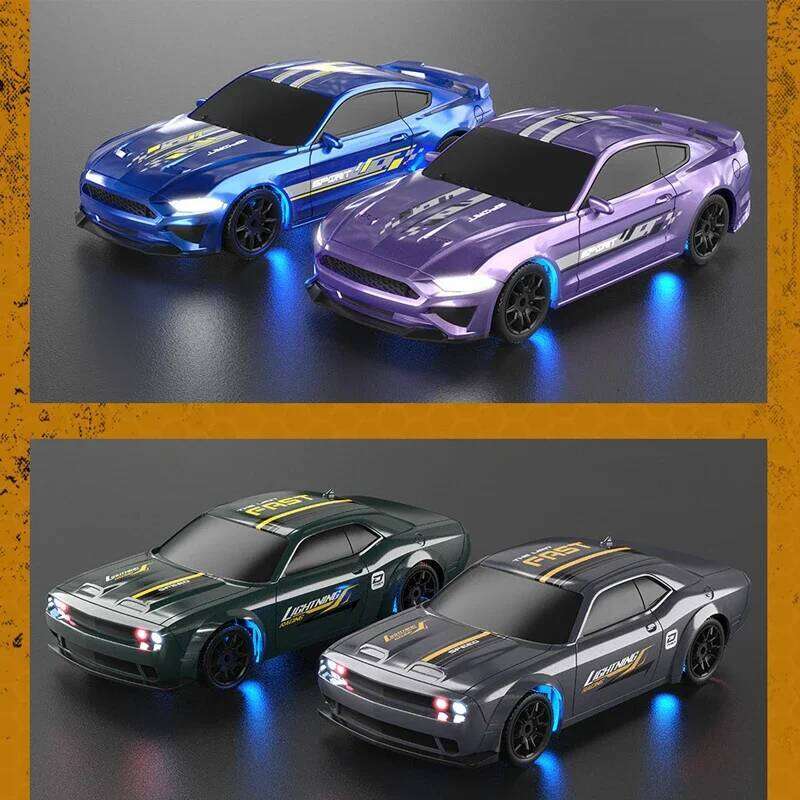 1/43 with Gyro Upgraded Ver 2.4G Remote Mini Drift Race Car 4Wd Radio Control Rc Toys Traffic Cones H260304-image-1096262267