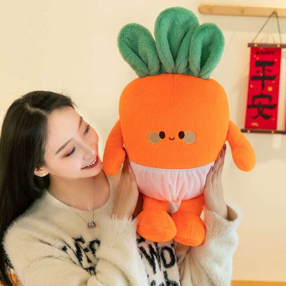 1pc 40cm/15.74in Cute cartoon running little radish plush toy cute girl ragdoll gift children's bed pillow H260304-image-1096262903