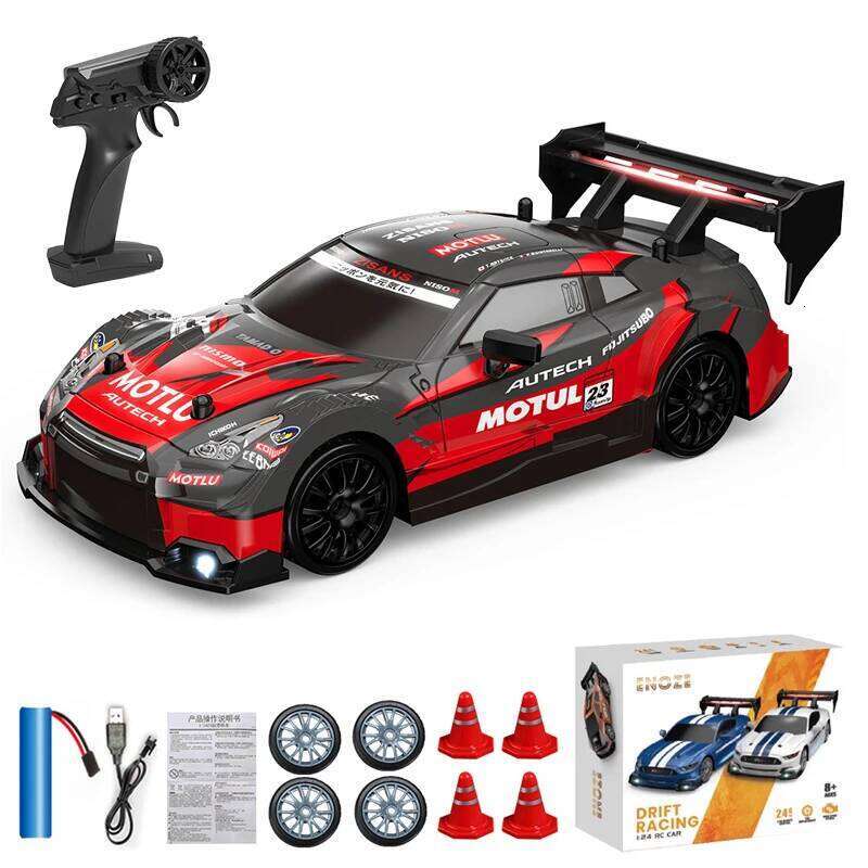 High Speed RC Drift Cars Mustang Vehicle 4WD Full Scale Remote Control Racing With Led Gift Competition Race Car Boys Toy H260304-image-1096262347