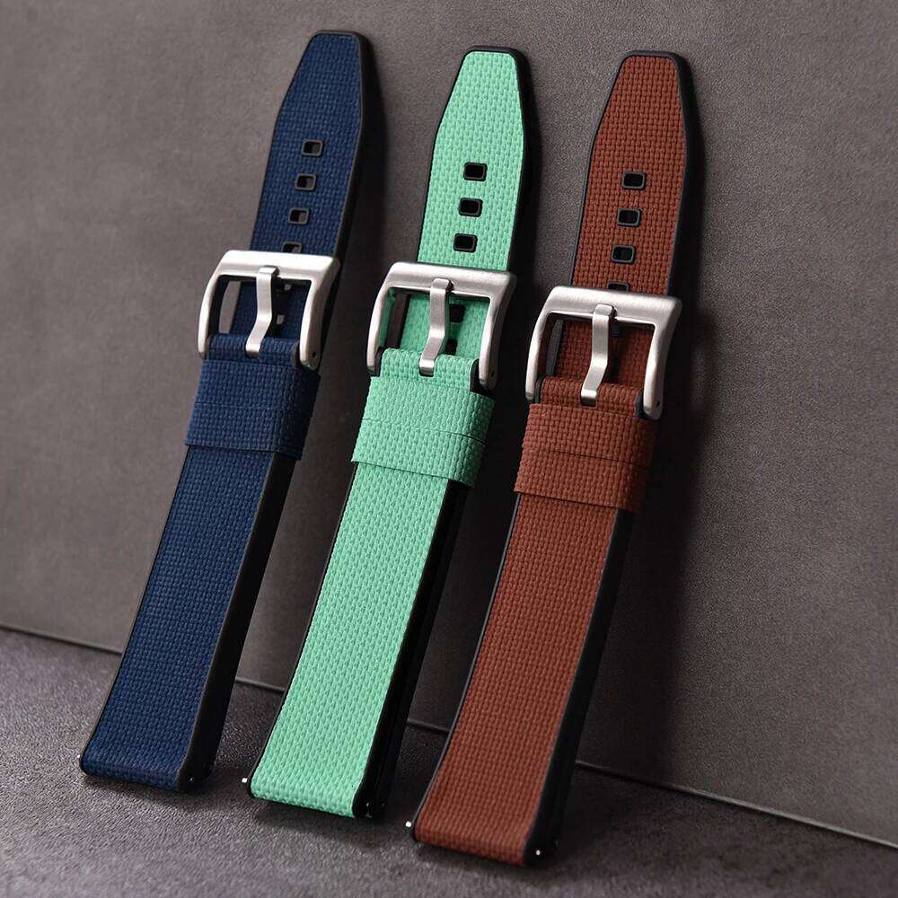 New Design Texture Band Quick Release 18-19-20-21-22-24mm Rubber And FKM Hybrid Durable Watch Straps For Men Women H260304-image-1096265527