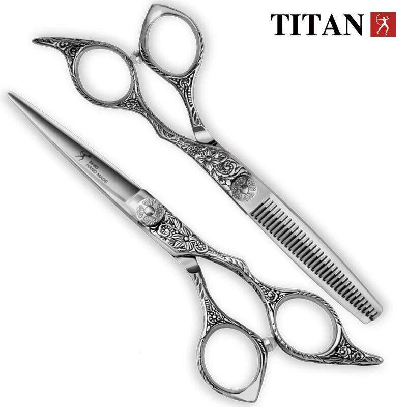 Titan 6.0 inch hairdressing hairdress professional barber hair scissors jappan 440c steel H260304-image-1096263872
