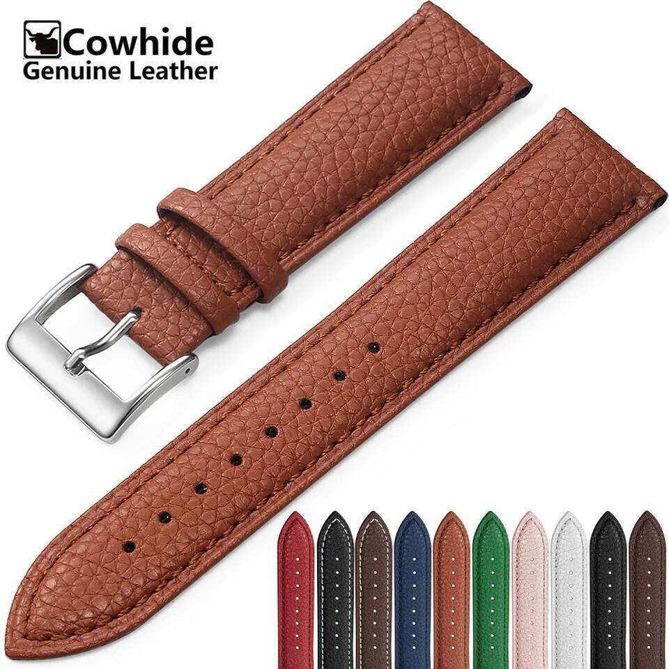 SAMCO Genuine Leather Band 12/14/16/18/19/20/21/22/24 mm Watch Strap for Man Women High-quality Wrist Watchband + Tool H260304-image-1096265975