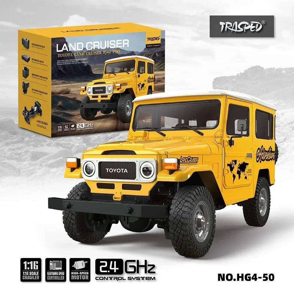 1/16 HG4-50 Toyota FJ40 Remote Control Off-Road Vehicle Basic and Pro Versions Lighting Sound Effect Simulation Model Toy Car H260304-image-1096262357
