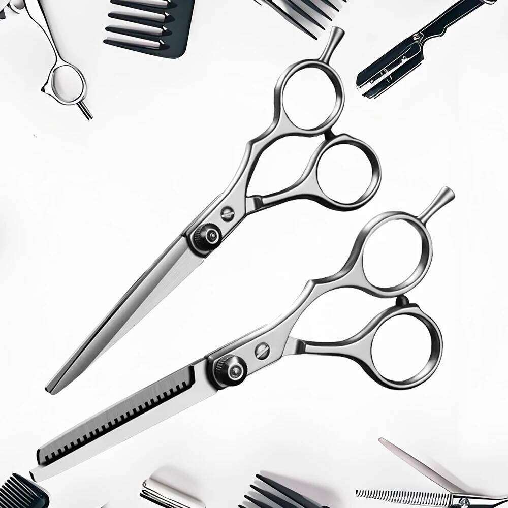 5.5&6 Inch Hairdressing Professional High Quality Hair Cutting+Thinning Set Salon Scissors Shears Barber Tool H260304-image-1096263982