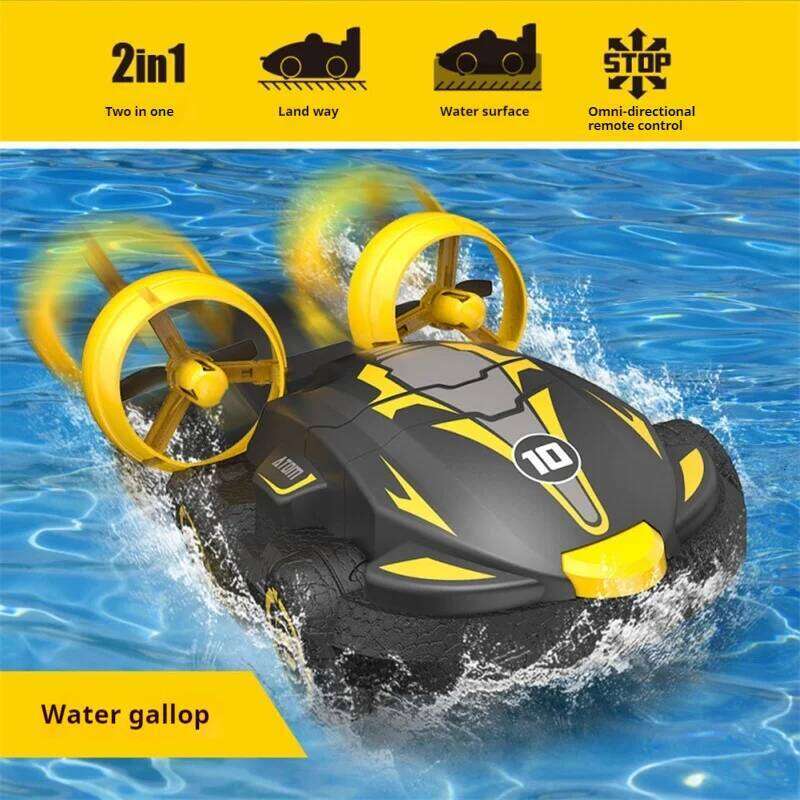 Amphibious Remote Control Car Two In One Water And Land Drift U-Turn Hovercraft Model Tail Thrust Electric Toys H260304-image-1096262569