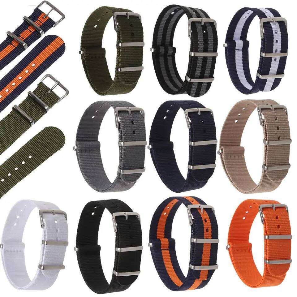 18 20 22 mm Durable Women Man Adjustable Watch Strap Loop Watchband Replacement Nylon Weaving Bracelet H260304-image-1096265891