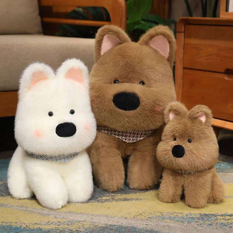 Internet celebrity cute West Highland puppy toy children's plush doll scribbled dog girl birthday gift H260304-image-1096262790