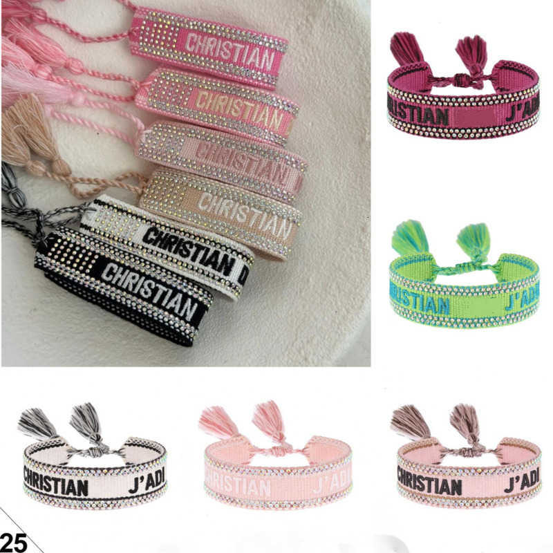 Charm Bracelet Designer Luxury Friendship Bracelet For Embroidery Adjustable Tassel Women Men Couple Diamond Jewelry Accessories decorative Wholesal