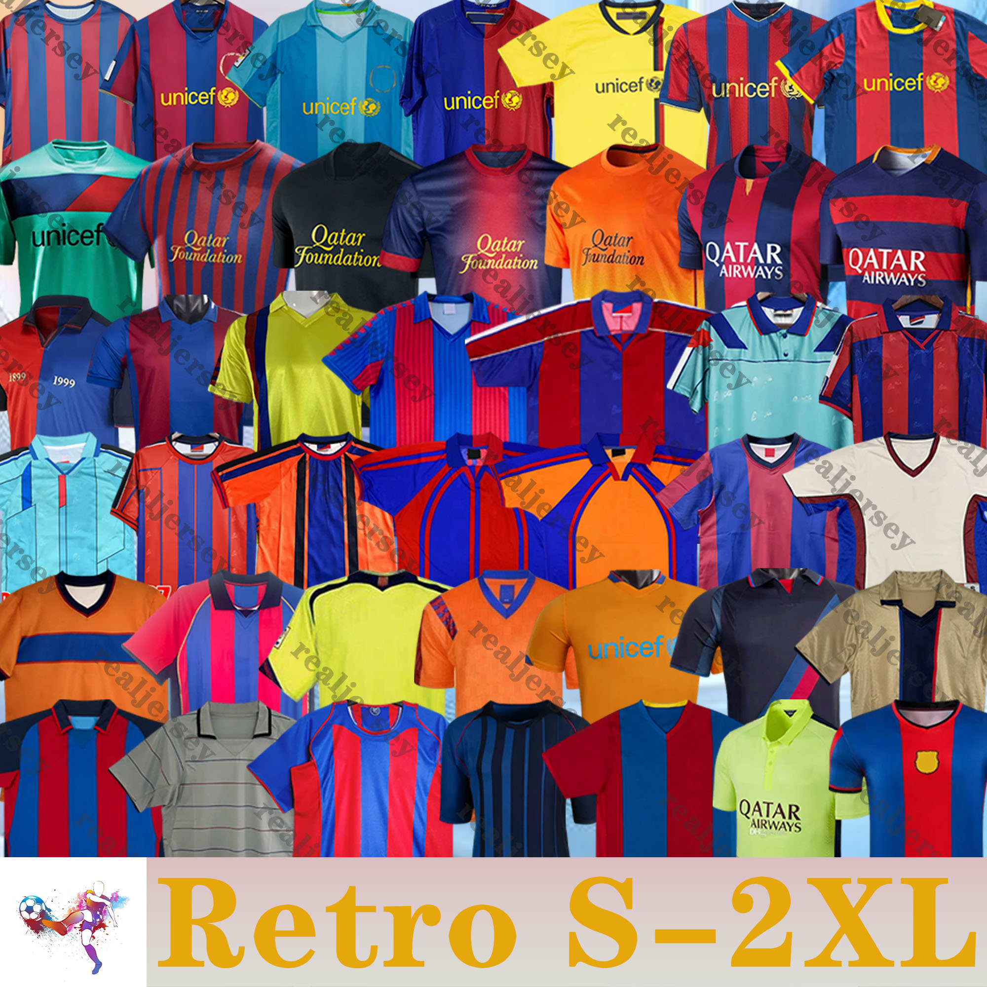 95 96 97 98 99 00 09 Maillots de football rétro Barcelone 10 11 12 13 14 MessiS XAVI RONALDINHO GUARDIOLA Neymar JR A.INIESTA maillot de foot 201