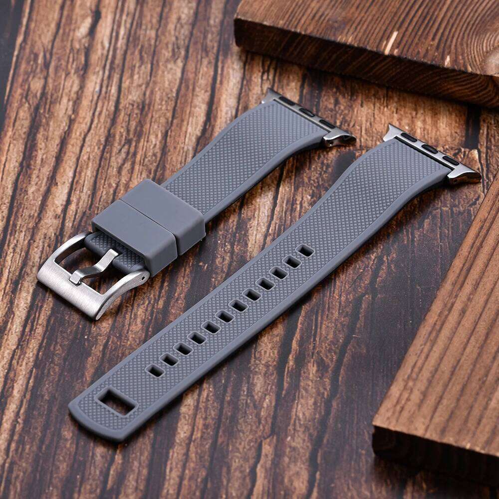 New Silicone Strap For Band 41mm 42mm S10 iwatch 38mm 40mm Rubber Watchband Bracelet Watch 4 3 5 6 7 SE H260304-image-1096265446