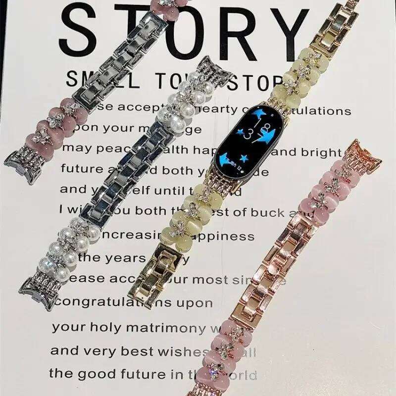 Diamond Pearl Strap Suitable for 8 Pro/9Pro, 8/8NFC/9/9NFC/10/10NFC, Mi Band 3/4/5/6/7, For Redmi Watch4/Watch5 H260304-image-1096265738