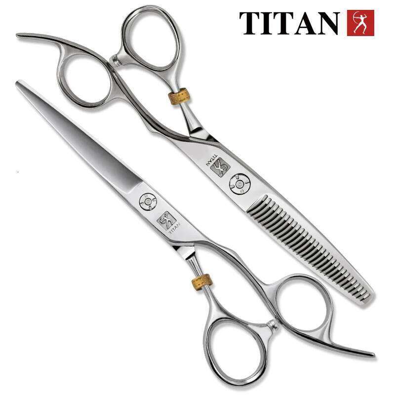 TITAN Professional Hairdressing Barber Scissors cutting thinning scissors hair shear 6inch 6.5inch Japan 440C steel H260304-image-1096263832
