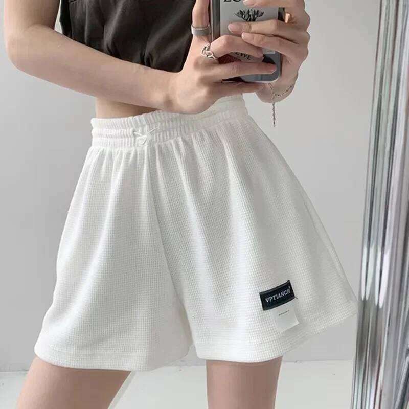 Women Shorts Summer Elastic Lace Up Drawstring Sweat Short Sport Underpanties Girl Straight Leg Pants Female Underware Panties XJ260305-image-1096302177