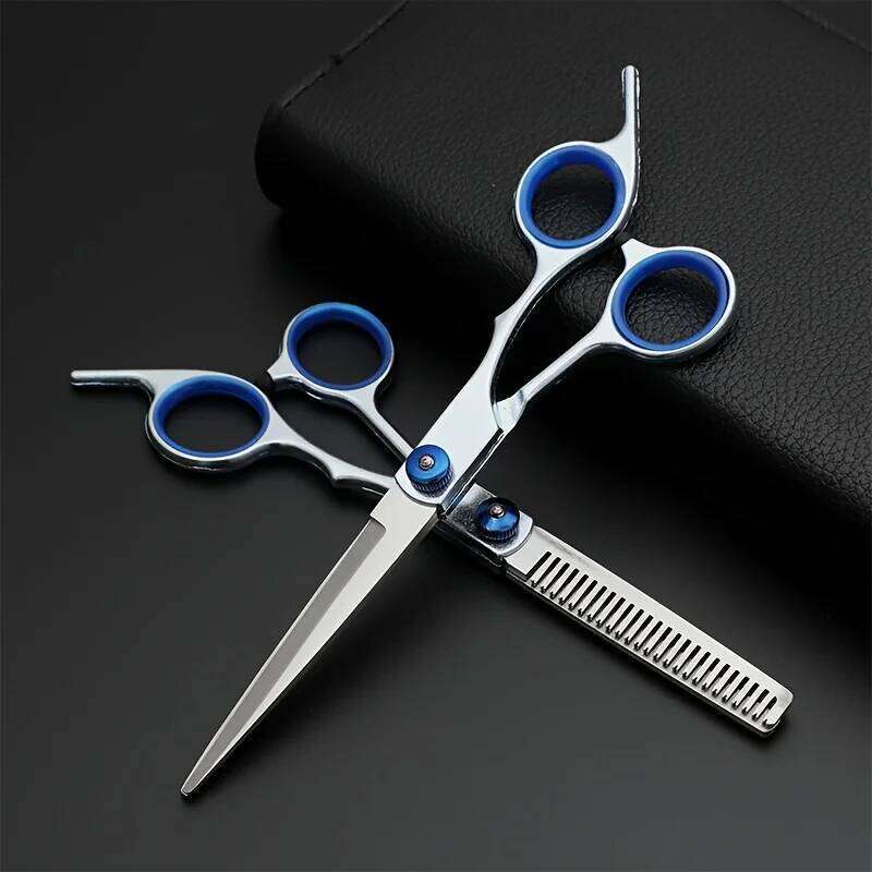 Professional Hair 2026 Cutting Scissors Set - Sharp Blade & Thinning Shear, Stainless Steel Hairdressing Tools for Salon/Barber H260304-image-1096263923