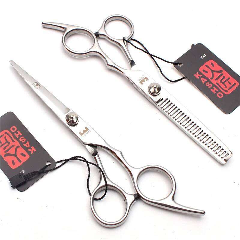 6" Hair Cutting Japan Stainless Scissors for Hairdresseer Thinning Shears Barber Shop Dropshipping H1001 H260304-image-1096263840
