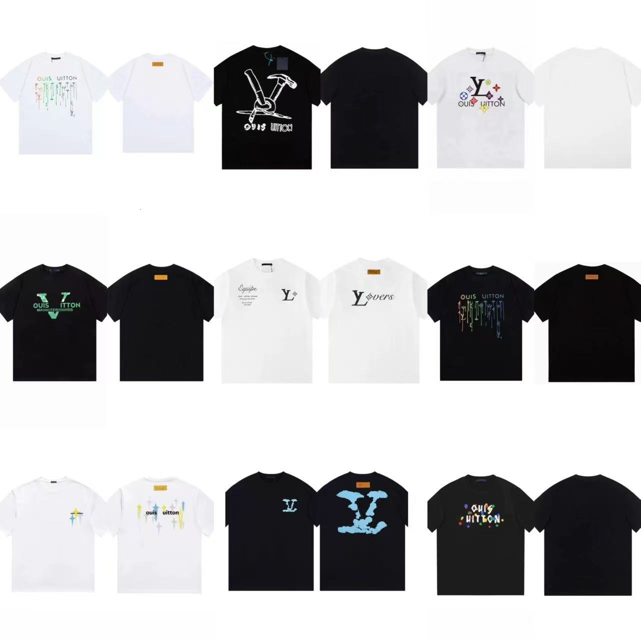 mens tshirt designer shirt t shirt 100% pure cotton women t shirt embroidered short sleeved couple top size s-3xl