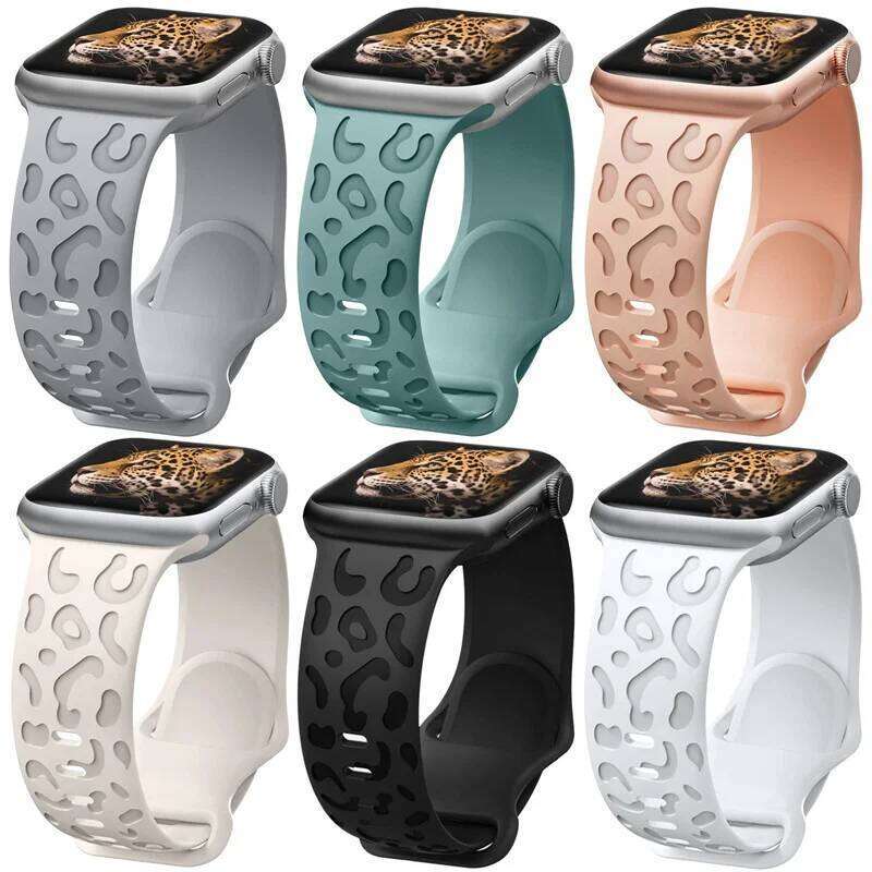 Engraved Leopard Strap For Watch Band ultra 2 49mm 45mm 44mm 42mm 46mm 41mm-40mm Silicone bracelet Series 10 9 8 7 se 6 5 H260304-image-1096265359