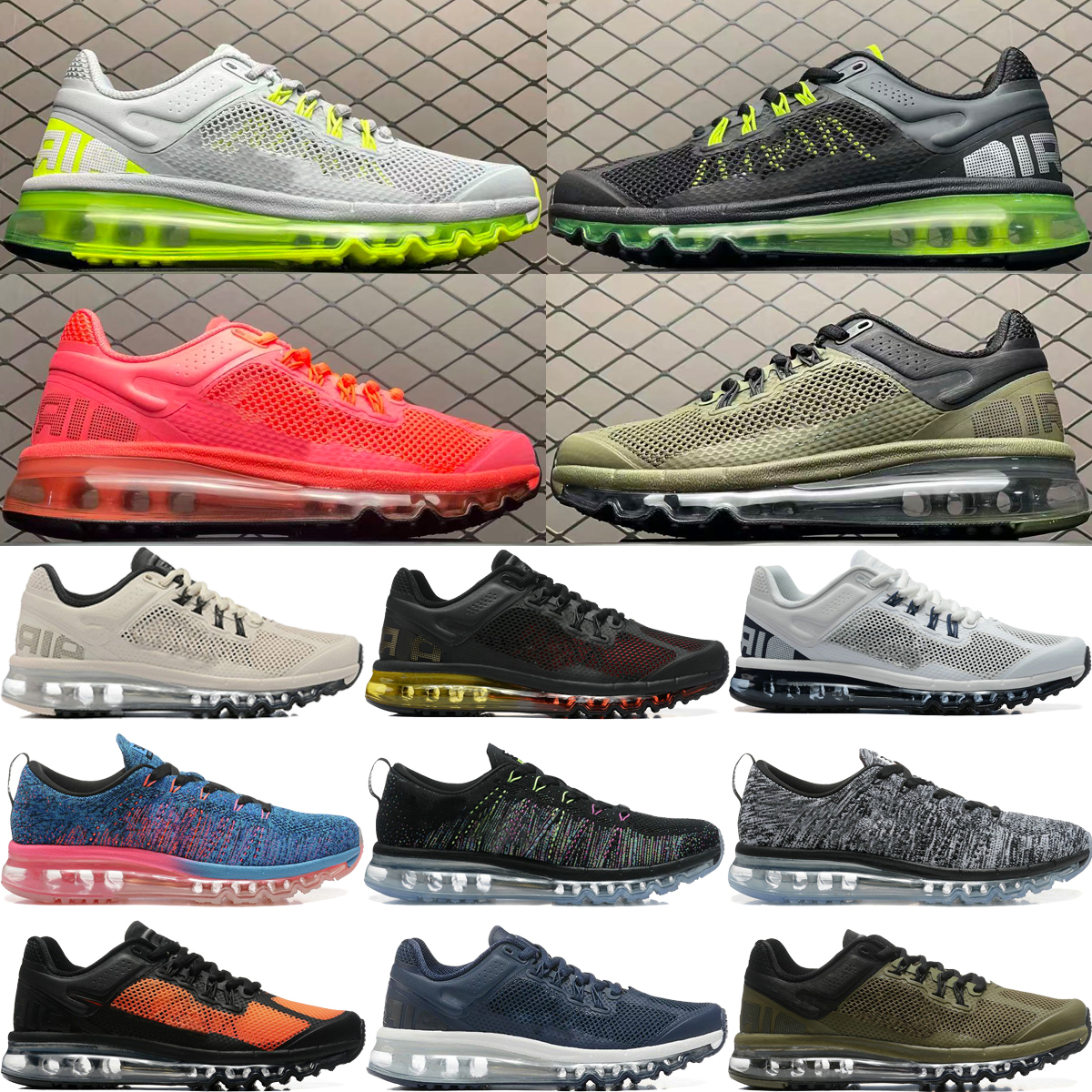 2013 chaussures de course rétro classiques designer surface en maille confortable hommes femmes baskets Volt Mint Foam Hot Punch Noir Anthracite