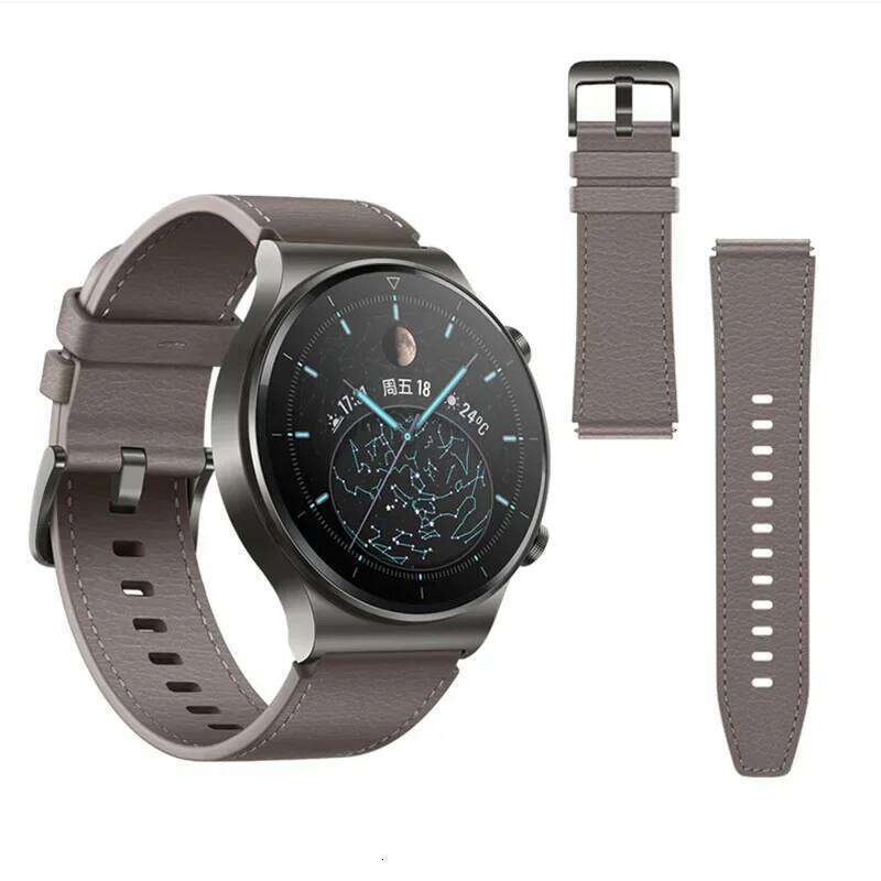 22mm Strap for Gt2 Band Genuine Leather Watchband GT 2 Pro Bracelet Accessories Sport Wristband Quick Release Bands H260304-image-1096265375