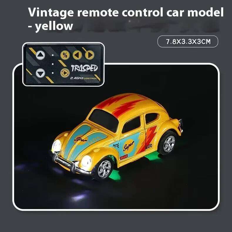 1:64 Wireless Mini RC Scale Retro Remote Control Beetle Alloy Toy Small Mobile Phone Controlled Car Model Gift H260304-image-1096262754