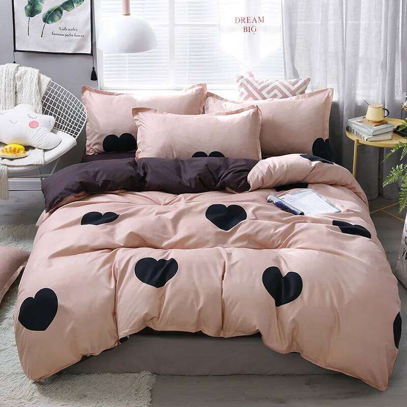 Skin Friendly Home Textile Simple Bedding Four Bed Sheet Duvet Student Children Three Piece Set 1.5/1.8 Meters C260304-image-1096262212