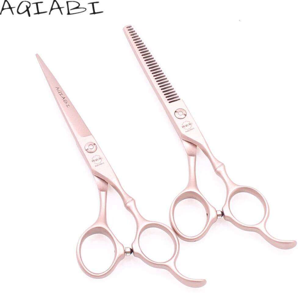 Hairdressing 5.5" 6" AQIABI Japan 440C Cutting Thinning Professional Hair Scissors Barber Shears A9030 H260304-image-1096263581
