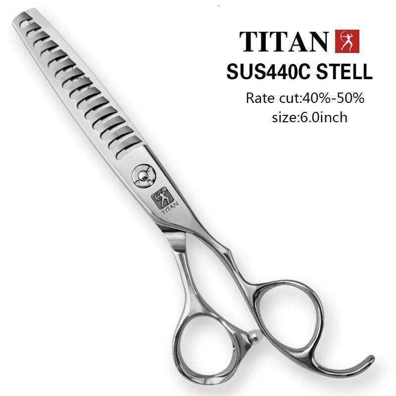 Titan professional hair cutting salon scissor barber thinning shears hairdressing scissors H260304-image-1096264053