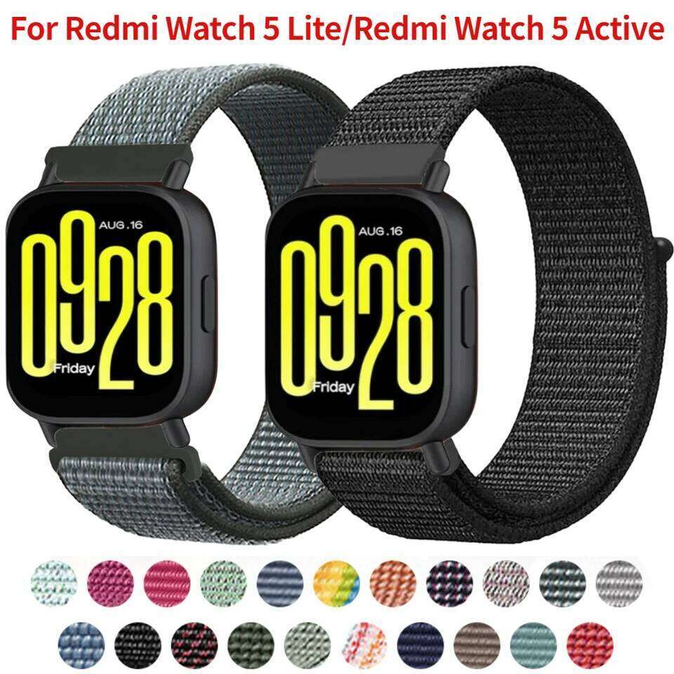 22mm Nylon Loop Band Active Breathable bracelet Watchband for Redmi Watch 5 Lite Sport Wrist Strap Accessories H260304-image-1096265960