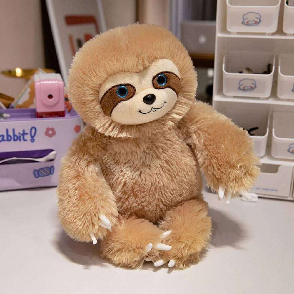 1pc 35cm/13.77in New cute sloth cartoon forest plush toy for kids gift animal doll H260304-image-1096262911