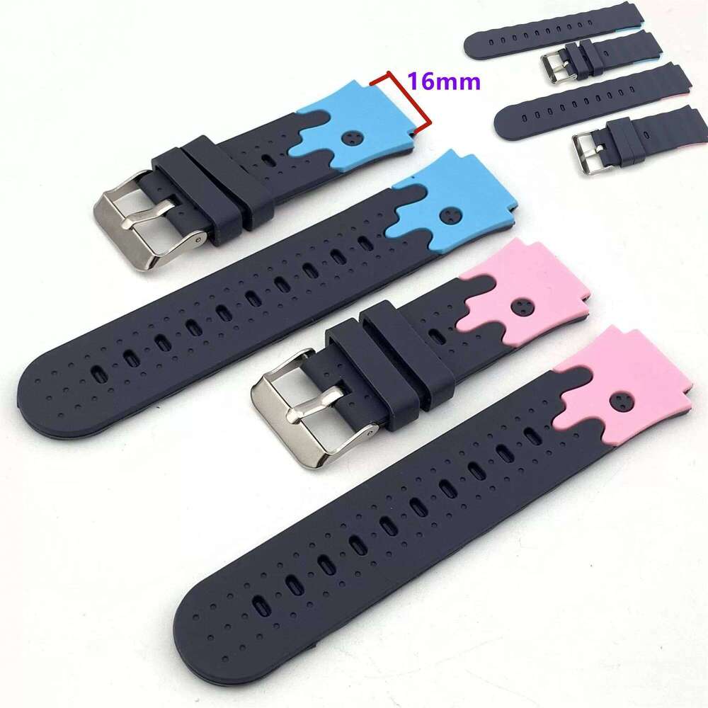 16mm Kids Smart Sport Band Silicone Adjustable Wristwatch Replacement Strap Waterproof Children Watch Straps H260304-image-1096265837