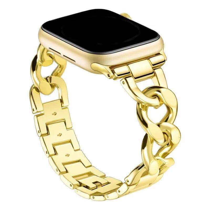 Denim Chain Metal Strap Suitable for Band 38/40/41/42/44/45/49mm Watch Ultra Series9/8/7/6/5/4/3/2/1/SE H260304-image-1096265411