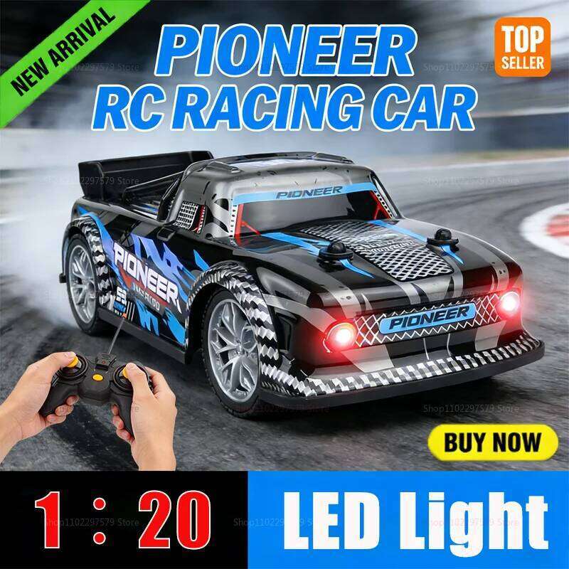 Hot 1:20 Scale Drift RC Car High Speed 4WD Remote Control Toys With LED Lights For Kids Boys Outdoor Indoor Perfect Racing Gifts H260304-image-1096262752