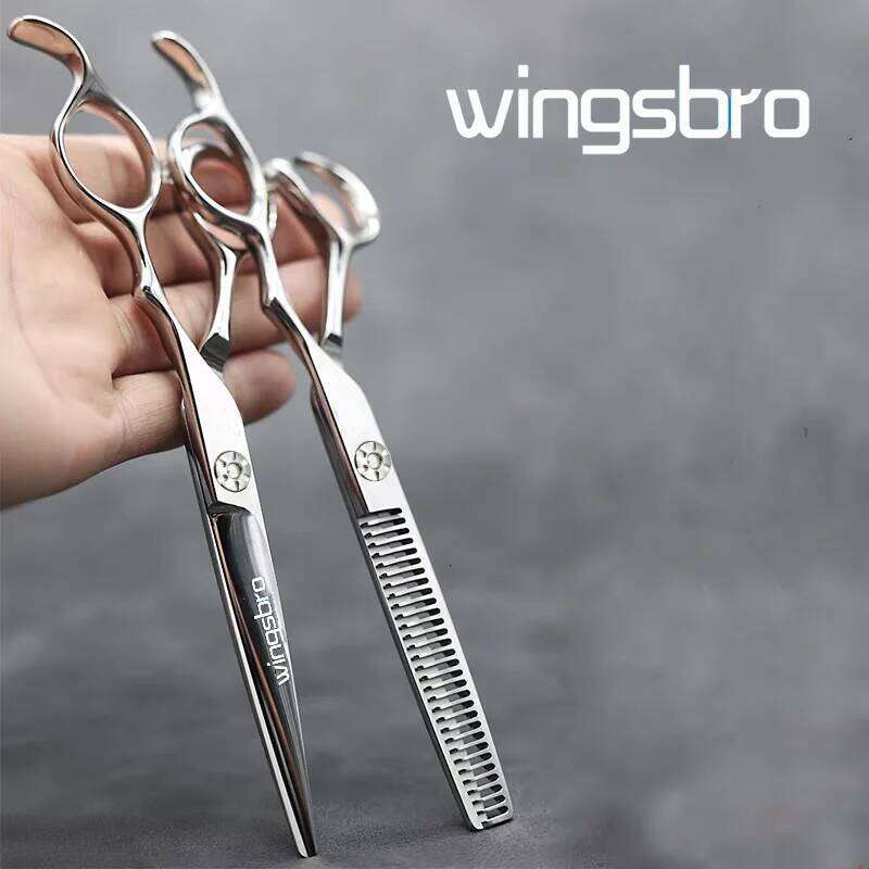 wingsbro 6.5 Inches Professional barber Salon Thinning Hairdressing Scissors, Home Use Hair Cutting Scissors H260304-image-1096263801