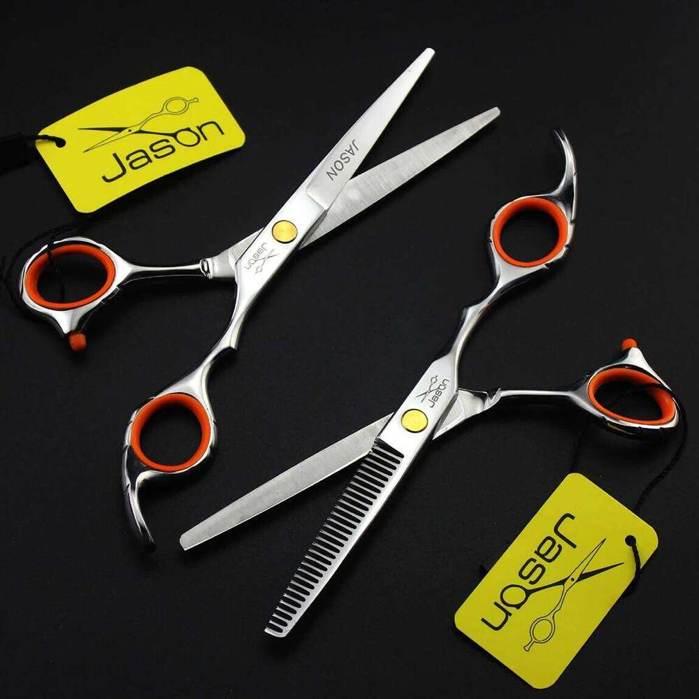 Hair Cutting Professional 5.5" 6" Jason Brand Japan Stainless Barber Haircut Scissors Hairdressing Thinning Shears 303# H260304-image-1096263942