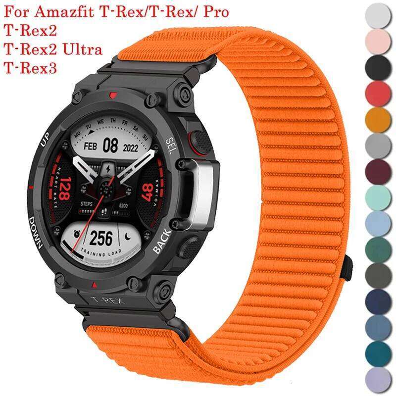 Nylon Loop Strap Huami T-REX 3/2 Smart Watch Band Women Men Bracelet For Amazfit T-Rex/T-Rex Pro Wristband Correa H260304-image-1096266051