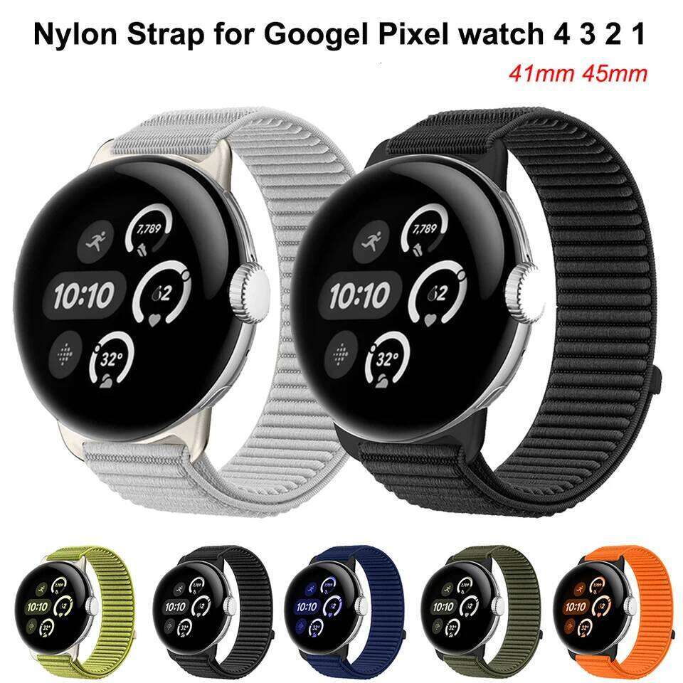 Nylon Strap 4 45mm 41mm Sports Bracelet Watchband for Google Pixel Watch 3 2 1 41/45mm Replacement Band H260304-image-1096266006