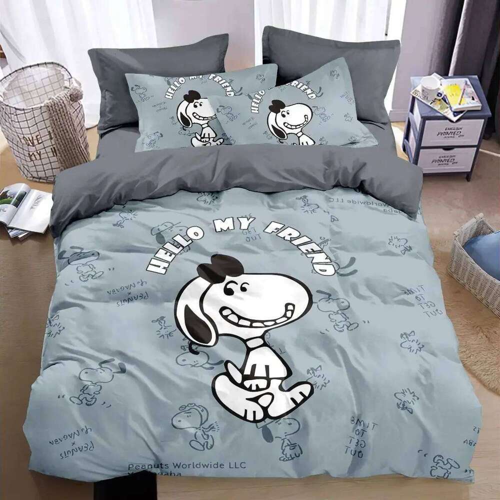Joint 100% Cotton Four-piece Cartoon Children's Bed Sheet Quilt Cover Pillowcase Three-piece Set C260304-image-1096254787
